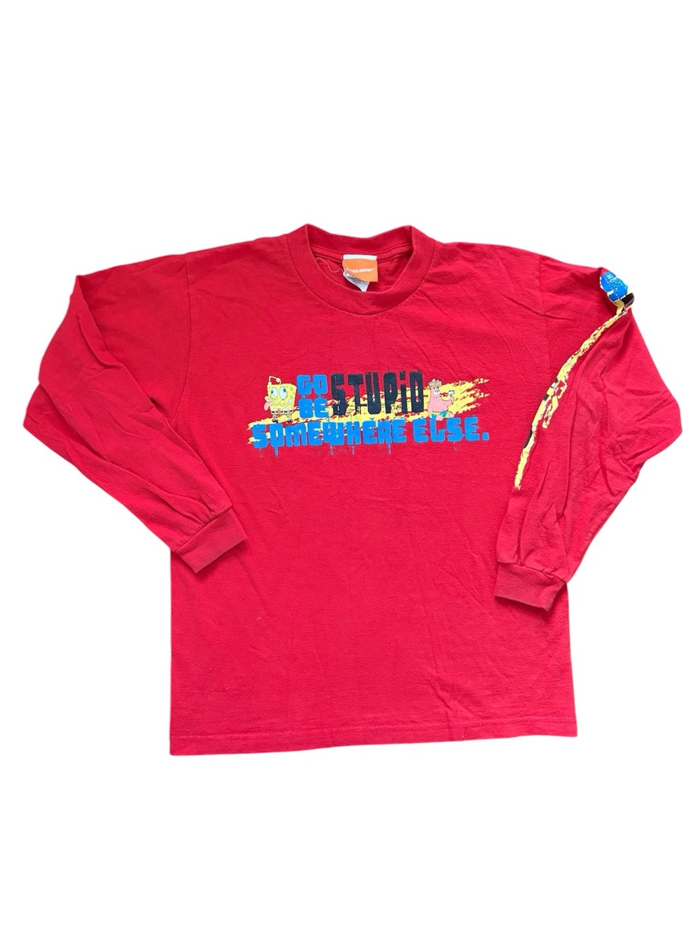 Vintage 2004 Nickelodeon Spongebob Squarepants Shirt Go Be Stupid Somewhere Else